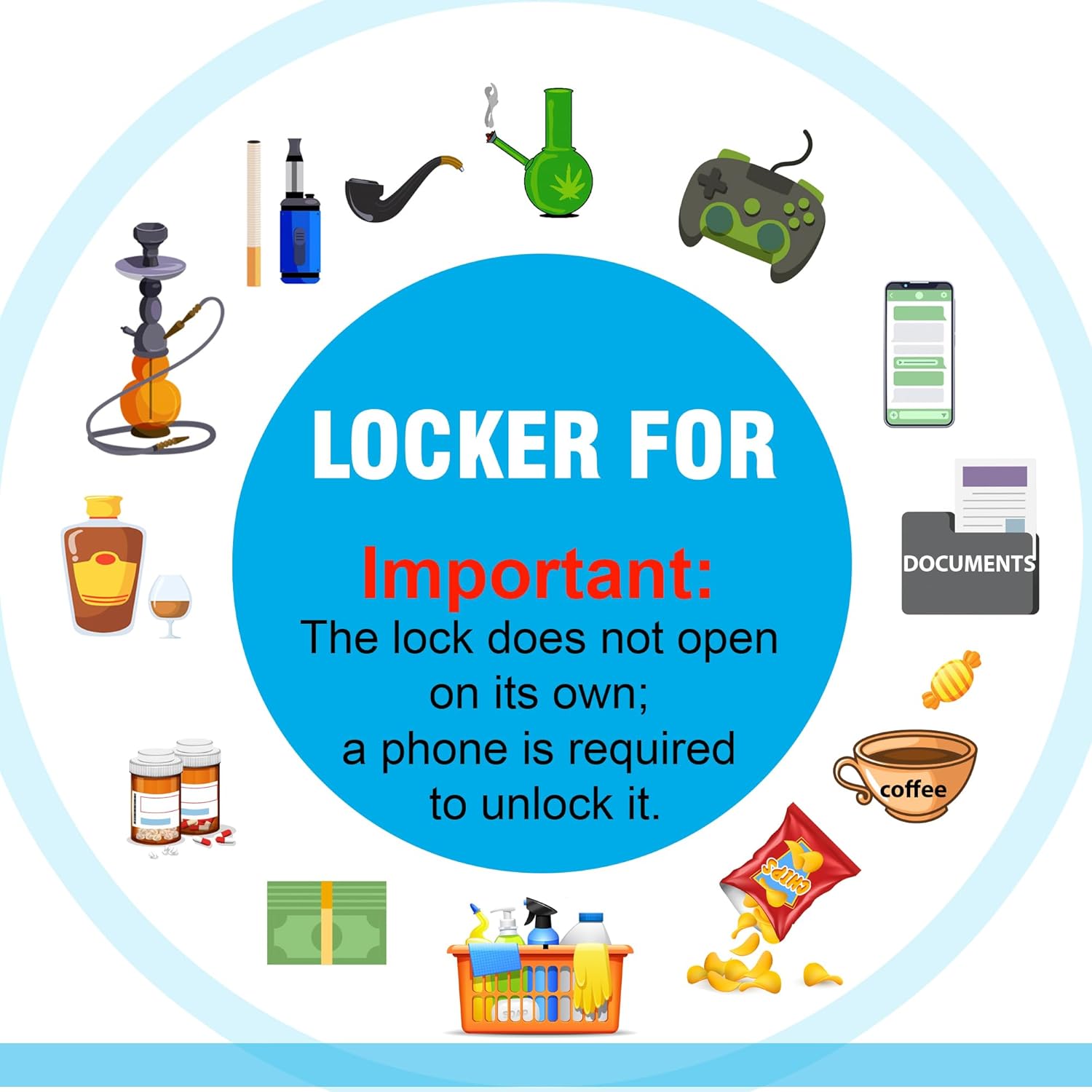 Smart Lock for Cabinets & Drawers - Bluetooth Timer Lock Box for Alcohol, Snacks, Video Games, Medication - App-Controlled Safe with Multiple Modes - Supports Focus and Healthy Routines