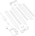 EShine 3 Pack 12 inch White Smart Dimmable LED Under Cabinet Lighting Kit Compatible with Alexa, Google - Cool White (6000K)