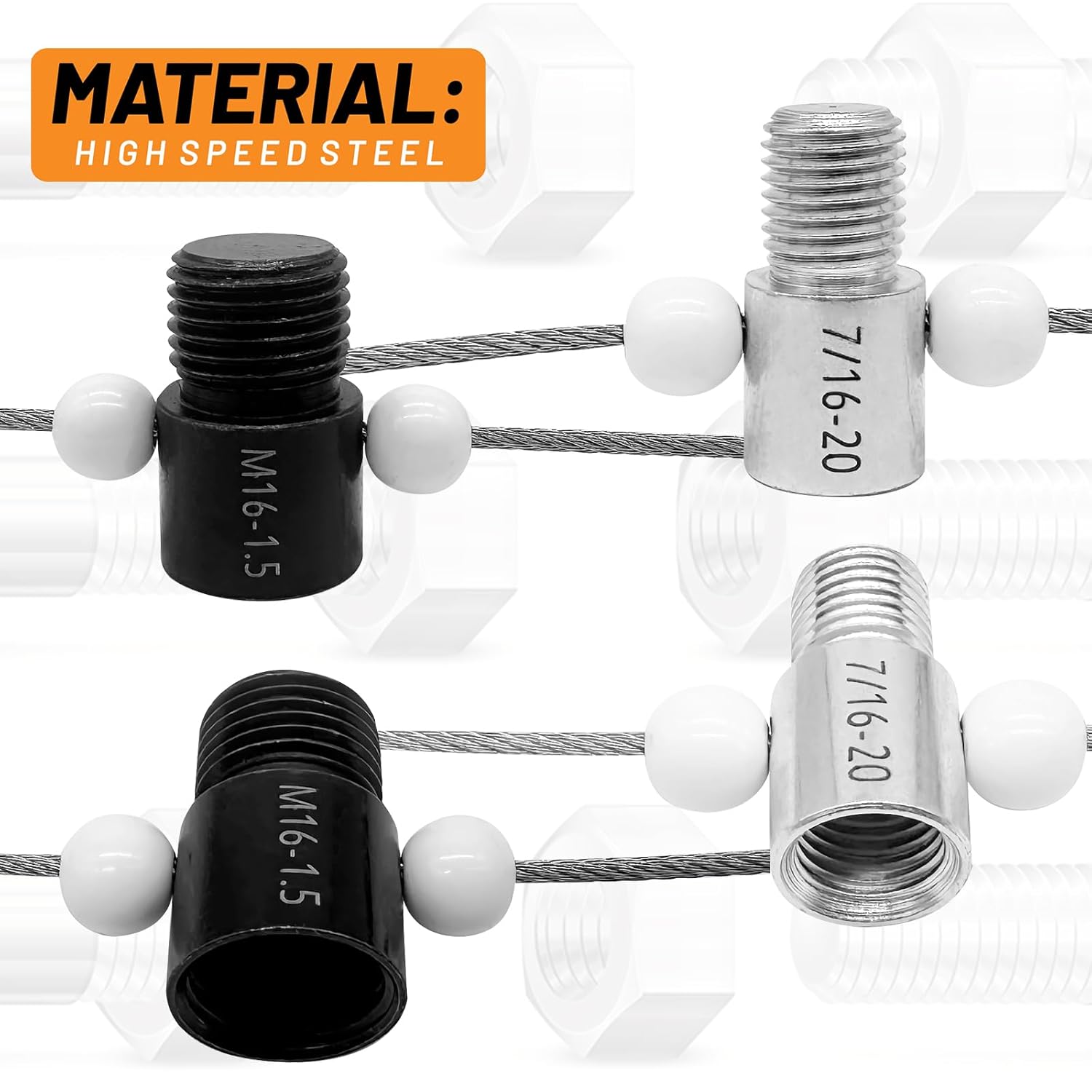 Nut & Bolt Thread Checker (Inch & Metric) - 36 Male/Female Gauges - 19 Inch & 17 Metric Nut and Bolt Thread Size Checker Identifier Gauges