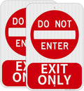 2 Pack Do Not Enter Exit Only Sign- 12" x 18" Aluminum Exit Only Do Not Enter Sign, Engineer Grade Reflective, Rust Free, Weather Resistant- Easy to Install