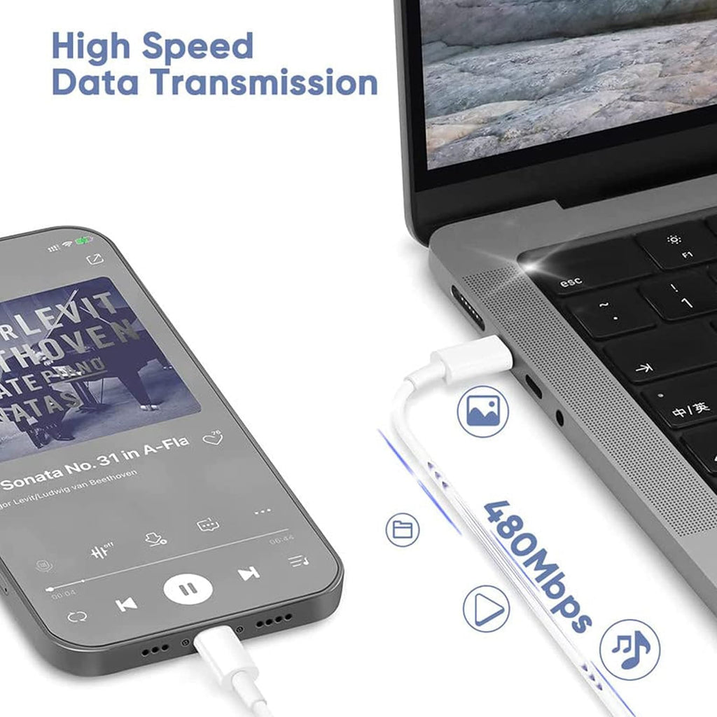 iPhone 20W USB C Fast Charger with USB C to Lightning Cable & Compatible Cord for iPhone 14/13/12/11/XS/XR/X/iPad