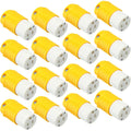 Sherr 16 Pcs Extension Cord Ends 15A 125V 2 Pole 3 Wire Heavy Duty Replacement Male Plug Female Connector Set 5-15P 5-15R Straight Blade Plug Grounding Type/ETL Listed (Female)