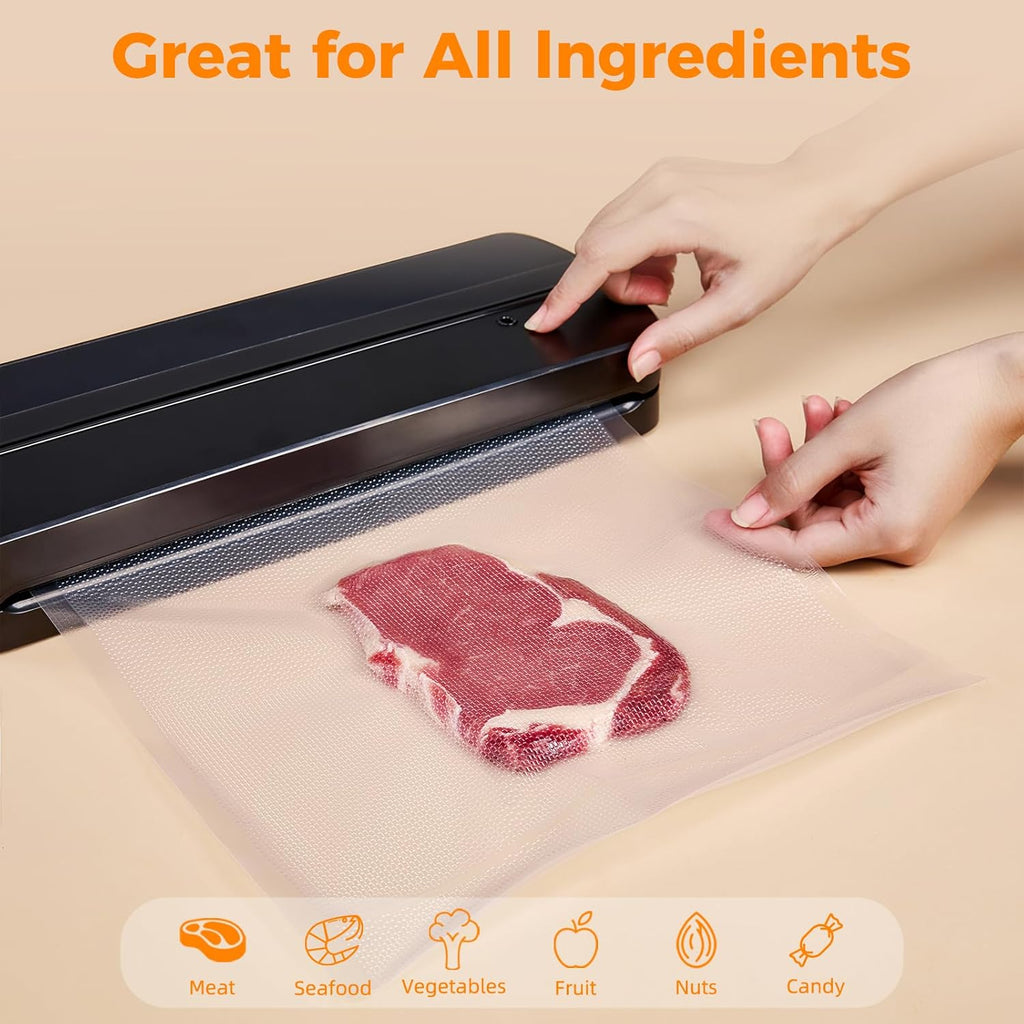 Wevac Vacuum Sealer Bags 11x16' Rolls 6 pack for Food Saver, Seal a Meal, Weston. Commercial Grade, BPA Free, Heavy Duty, Great for vac storage, Meal Prep or Sous Vide