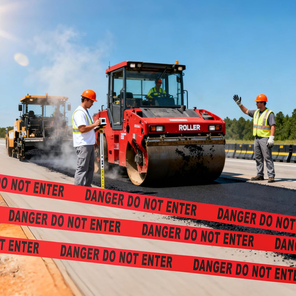 Danger DO NOT Enter Tape – 3 Inch x 1000 Feet | Bright Safety & Hazard Tape with Bold Black Text for Construction, Events, and Dangerous Areas (Danger DO NOT Enter, 1 Pack)
