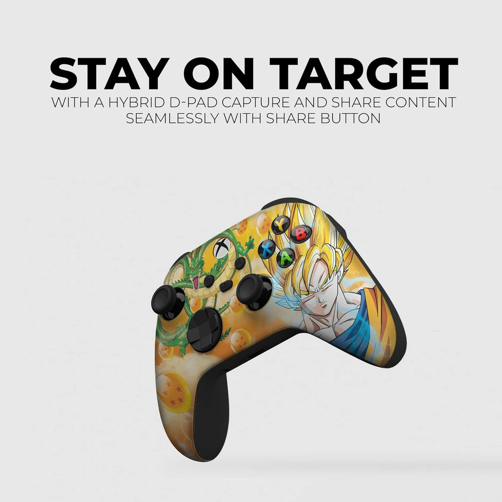 DreamController Go-Ku Custom X-box Controller Wireless compatible with X-box One/Series X/S Proudly Customized in USA with Permanent HYDRO-DIP Printing (NOT JUST A SKIN)