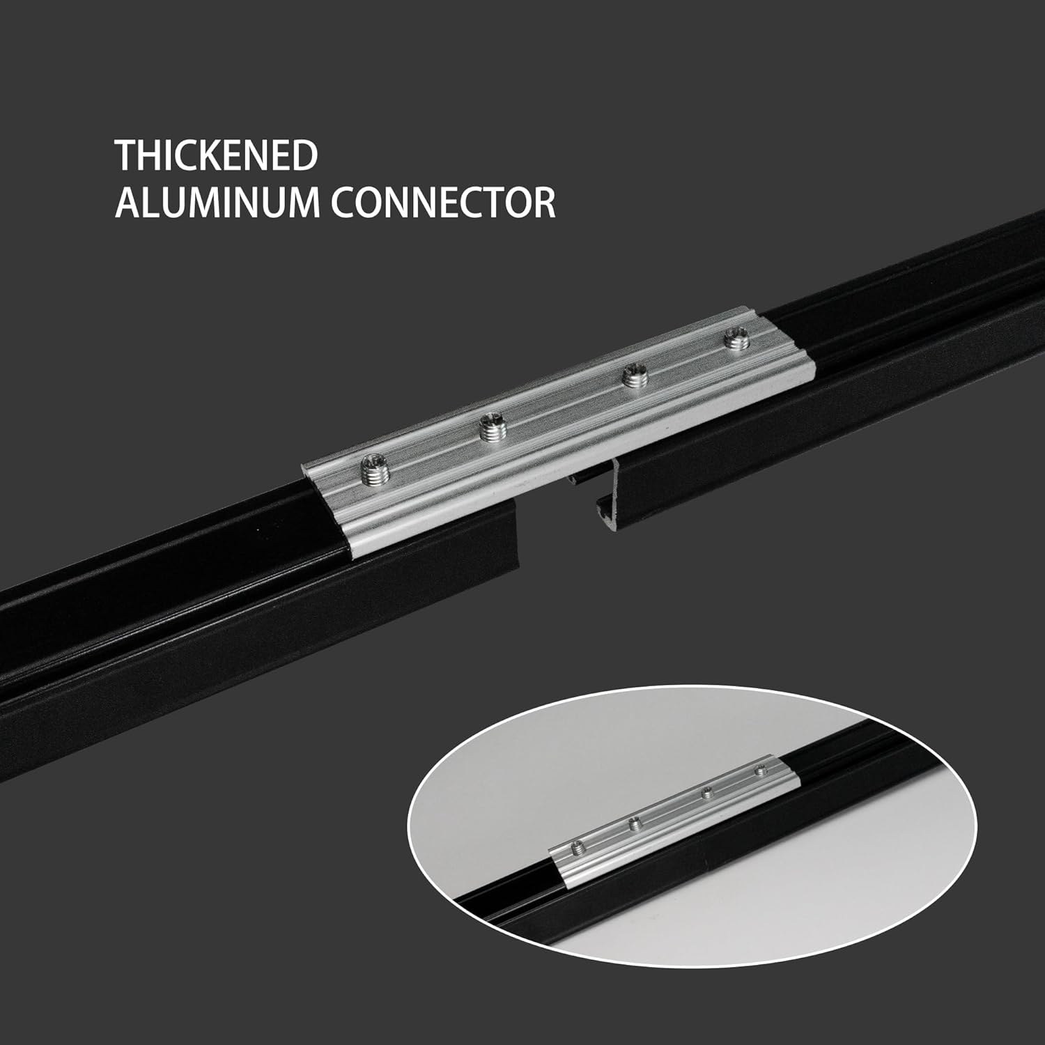 Curtain Track for Ceiling or Wall, Heavy Duty Aluminum Alloy with Smooth Sliding, Easy to Install, Black, 3ft To 18ft