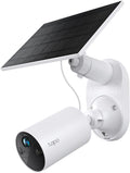 Tapo TP-Link 𝗧𝗮𝗽𝗼 SolarCam C402 Kit, Outdoor Battery Camera w/Solar Panel Base, Wireless, 1080P, Free Person Detection, SD/Cloud Storage, Color Night Vision, No Hub Needed, Works w/Alexa