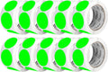 Perco Fluorescent Green 2-Inch Perforated Circle Dot Sticker Labels — 10 Rolls, 5,000 Round Stickers — with Permanent Adhesive for Organizing, Color Coding, Bin Labeling, Packaging Alerts—Made in USA