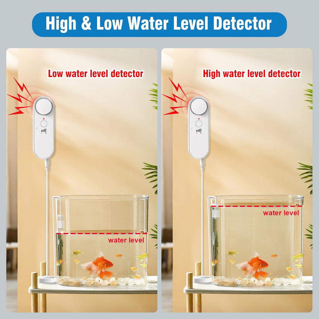 Daytech Water Level Sensor 100 dB Sump Pump Alarm Water Sensors for Leaks with 78 inch Detector Cable and 4 Volume Levels Flood Sensor for Basements(3PC)