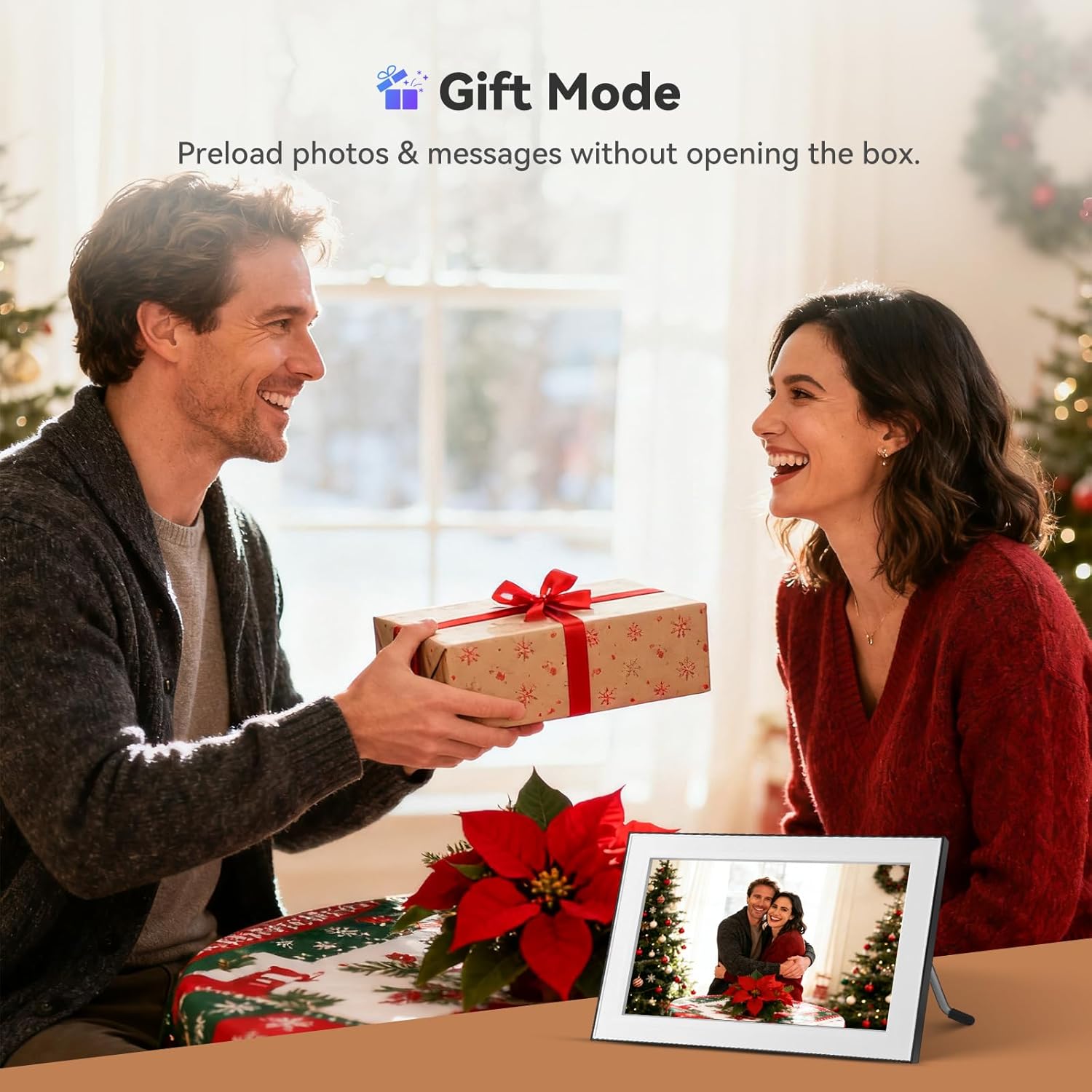 Digital Picture Frame - 10.1" HD Display AI Magic Frame, Touch Screen Digital Photo Frame with Easy Setup, Unlimited Cloud Storage, Gifts for Parents and Grandparents