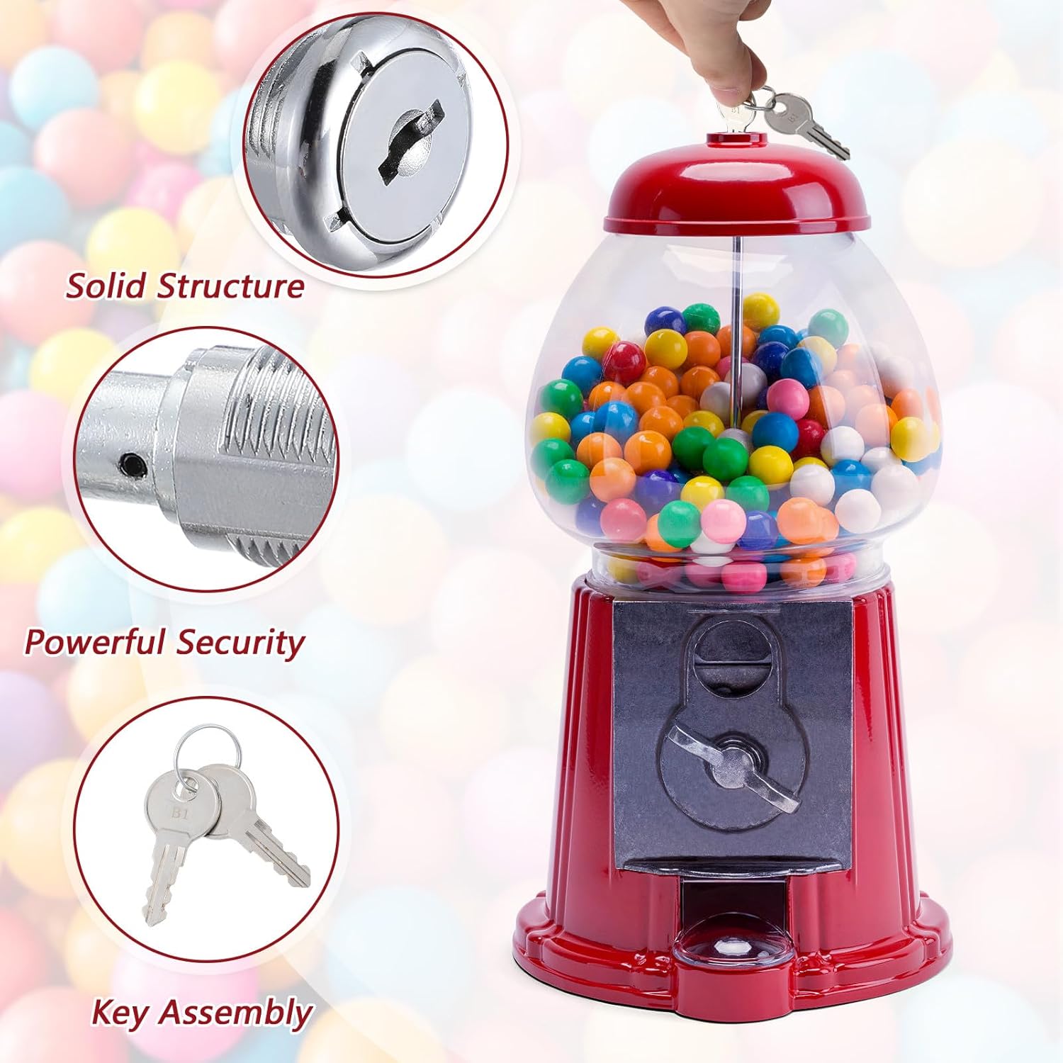 PRETYZOOM 1 Set of Lock and Keys for Game Machine Replacement Vending Machine Lock Assembly Secure Metal Latch for Snack Soda Vendor