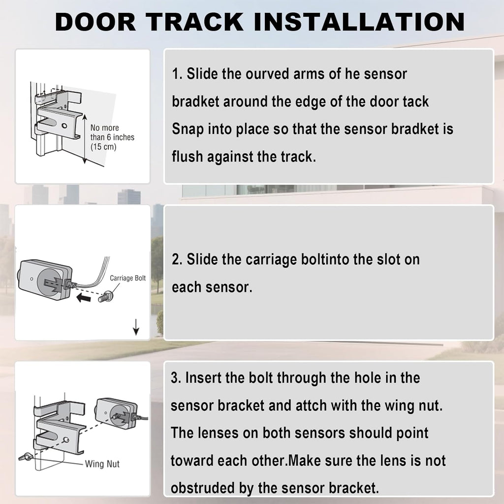 41A5034 Garage Safety Sensor Kit,Compatible with Liftmaster Chamberlain Craftsman Garage Door Sensor for 41A5034 G801CB-P, Garage Door Sensors Replacement (1997-current)