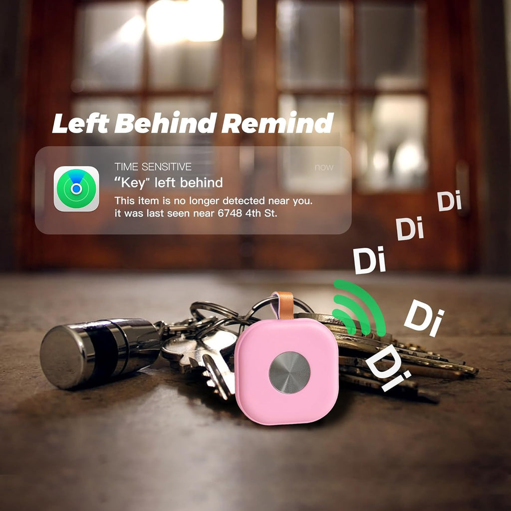 Air Tracker, Key Finder Works with Find My App (iOS Only), Bluetooth Tracker for Keys, Luggage, Suitcases, Key Finder Locator with Sound, Worldwide Tracking Tags, Replaceable Battery-2 Pack Colorful