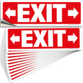 iSYFIX Exit Signs Stickers 12 Pack 12x4 Inch - Laminated Premium Vinyl Directional Right & Left Arrow Signs for Buildings, Office, Workplace, Stores, Schools, Theaters, Parking, Restaurants, Factories