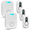 SanJie Wireless Caregiver Pager Call Bell for Patients at Home 328Ft Range Call Button for Elderly Life Alert Systems for Seniors (2 Rechargeable & Portable Receiver,3 Emergency Button)