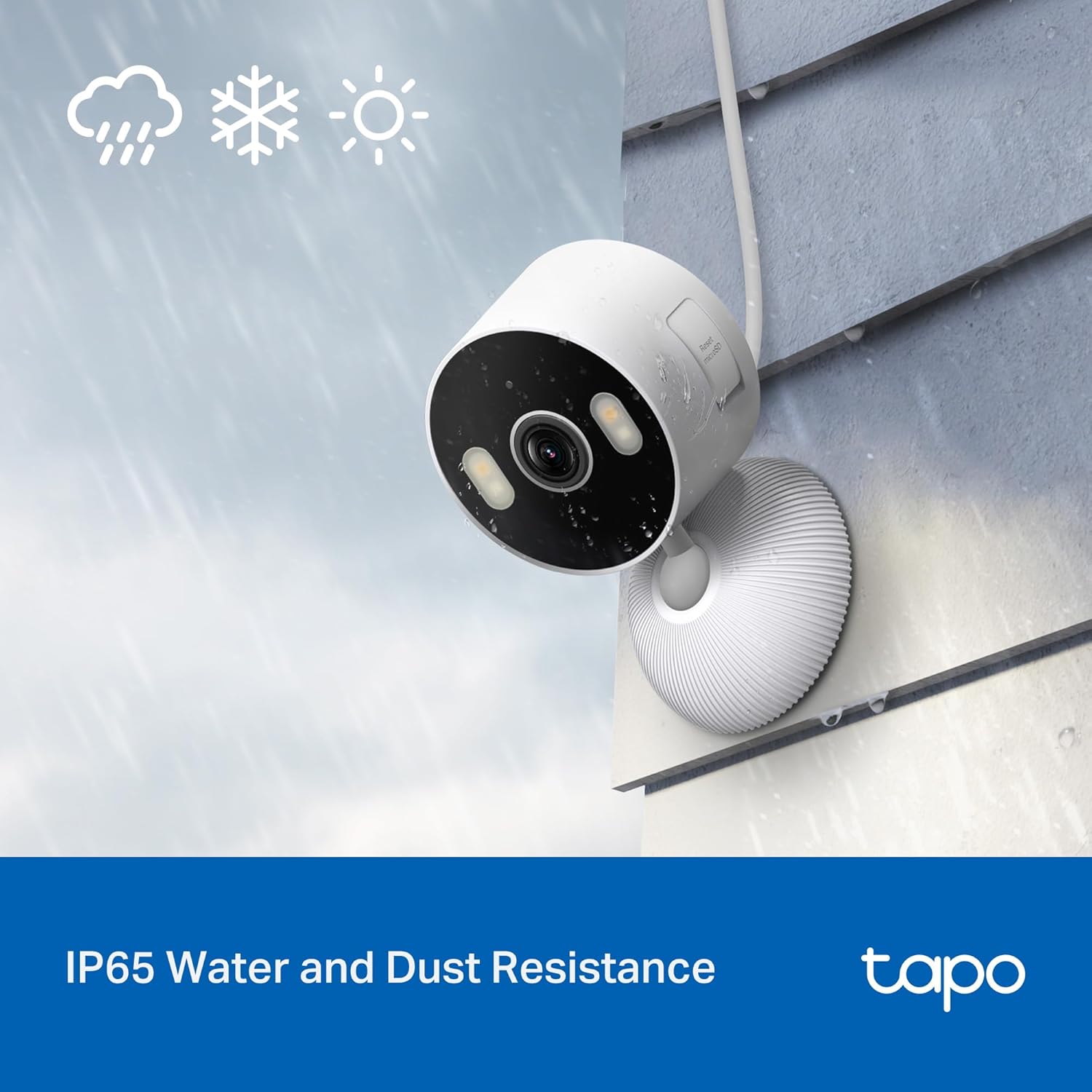 Tapo 2K 3MP Indoor/Outdoor Security Camera - Free Person/Motion/Cry Detection, Color Night Vision, IP65 Weatherproof, SD/Cloud Storage, Works w/Alexa & Google Assistant HybridCam