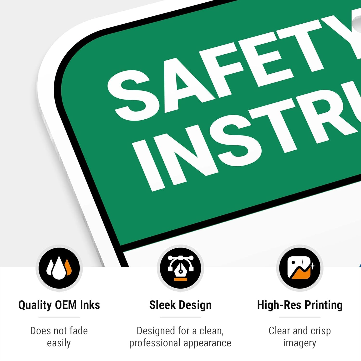 Safety Instructions Body Harness Required for Entry Sign, 12x18 Inches, Rust Free .063 Aluminum, Fade Resistant, Made in USA by Sigo Signs