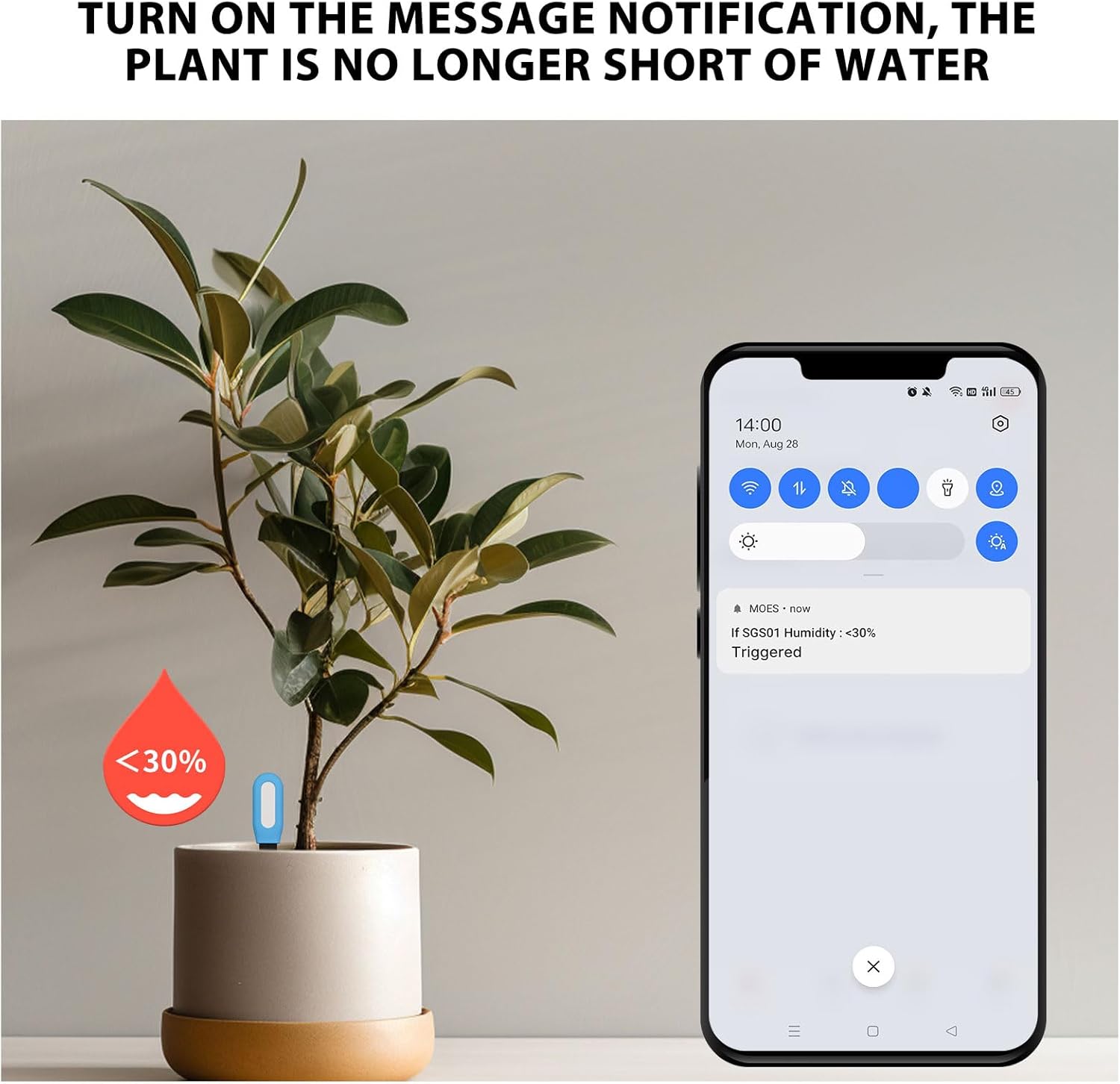 Plant Monitor Soil Test Kit, Flower Care Soil Tester Smart Plant Intelligent Sensor Plants Detector Bluetooth Monitor for Fertility Temperature Level for Tuya App