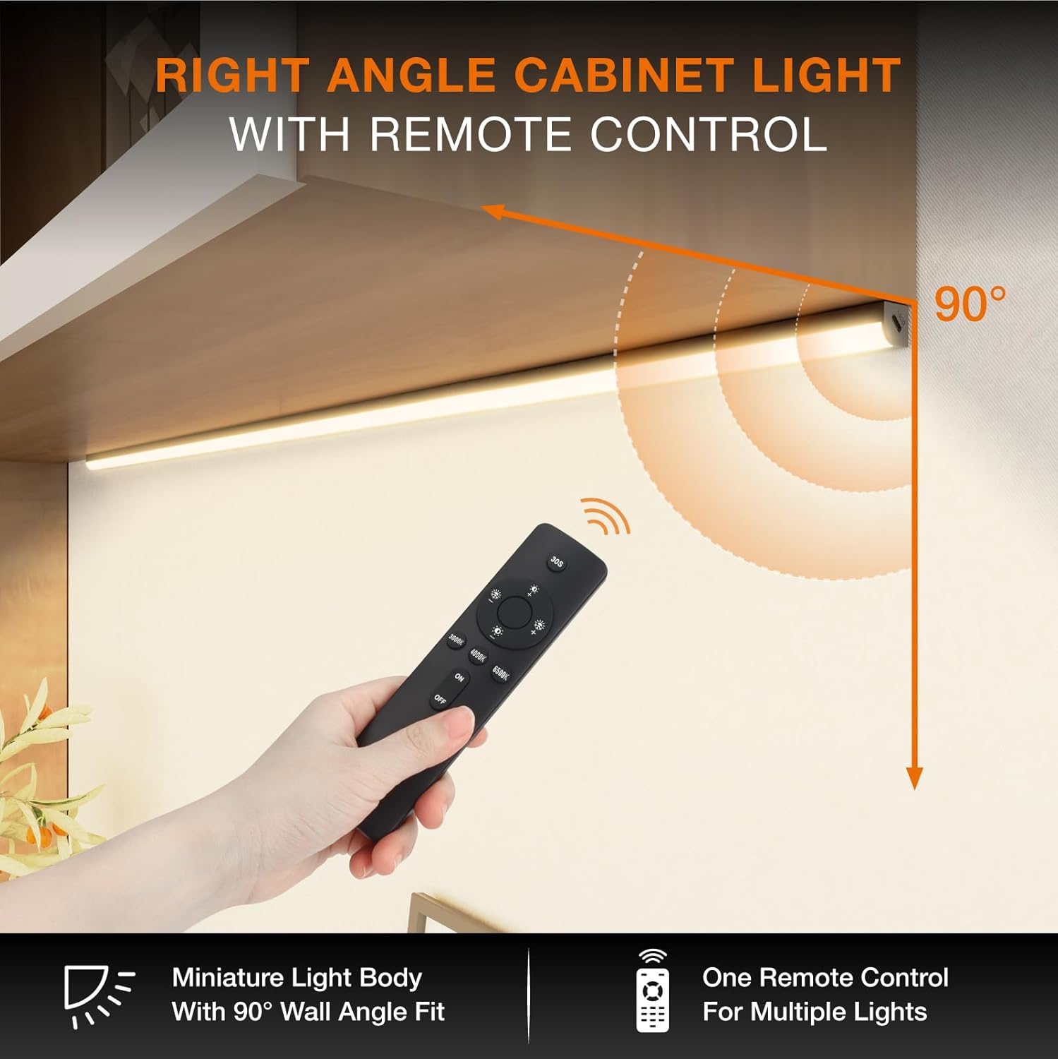 Under Cabinet Lights Remote Control,2 Pack Magnetic Dimmable Closet Lights,USB Rechargeable Wireless LED Shop Light,Ceiling and Under Counter Lights for Kitchen, Black, 60CM