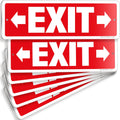iSYFIX Exit Signs 6 Pack 12x4 Inch with Directional Right & Left Arrows - Rust Free Aluminum, Laminated for UV, Weather, Scratch Resistance - Ideal for Offices, Schools, Theaters, Restaurants