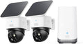 eufy Security SoloCam S340 2-Cam Kit (HomeBase S380), Solar Security Camera, Wireless Outdoor Camera, 360° Pan and Tilt Surveillance, No Blind Spots, 2.4 GHz Wi-Fi, No Monthly Fee