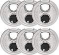 ABUS - Diskus 20/70 Padlock with Key - 6 Pack (2.75") 70mm - Heavy Duty Stainless Steel - Cut, Rust & Drill Resistant - Storage & Outdoor - Pad Lock with 2 Keys (Keyed Different) - Locker Lock