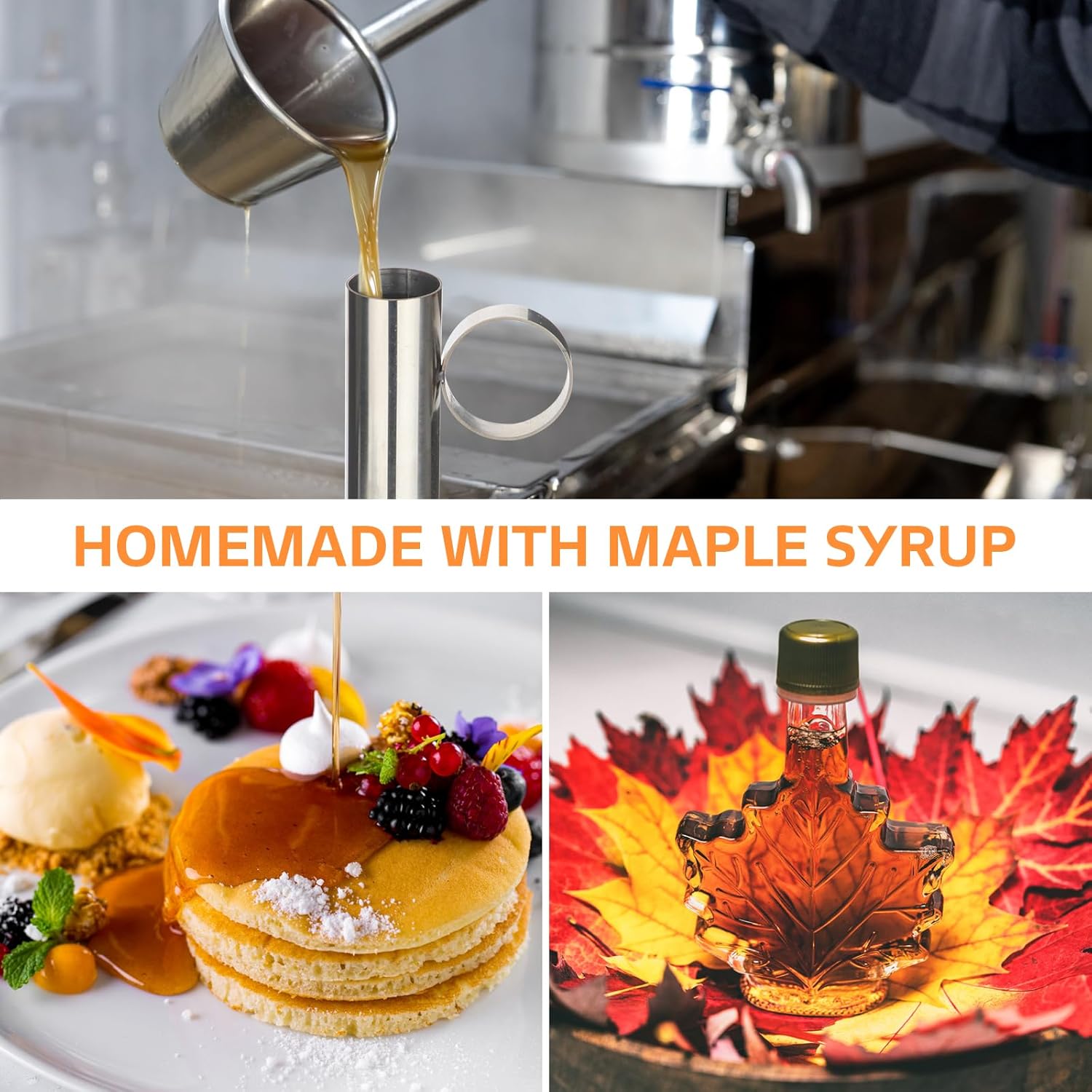 Maple Syrup Hydrometer Test Cup Kit, High Accuracy Hydrometer Maple Syrup Density Kit, Baume and Brix Scale Easy to Read, Stainless Steel Test Cup with Cleaning Brush