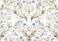 Decorative Switch Plates Gothic Retro Floral Damask Elk Wild Flower 3 Gang Wall Plate Triple Toggle Light Switch Cover Faceplate Electrical Wall Panels For Bed Room Living Room Decor