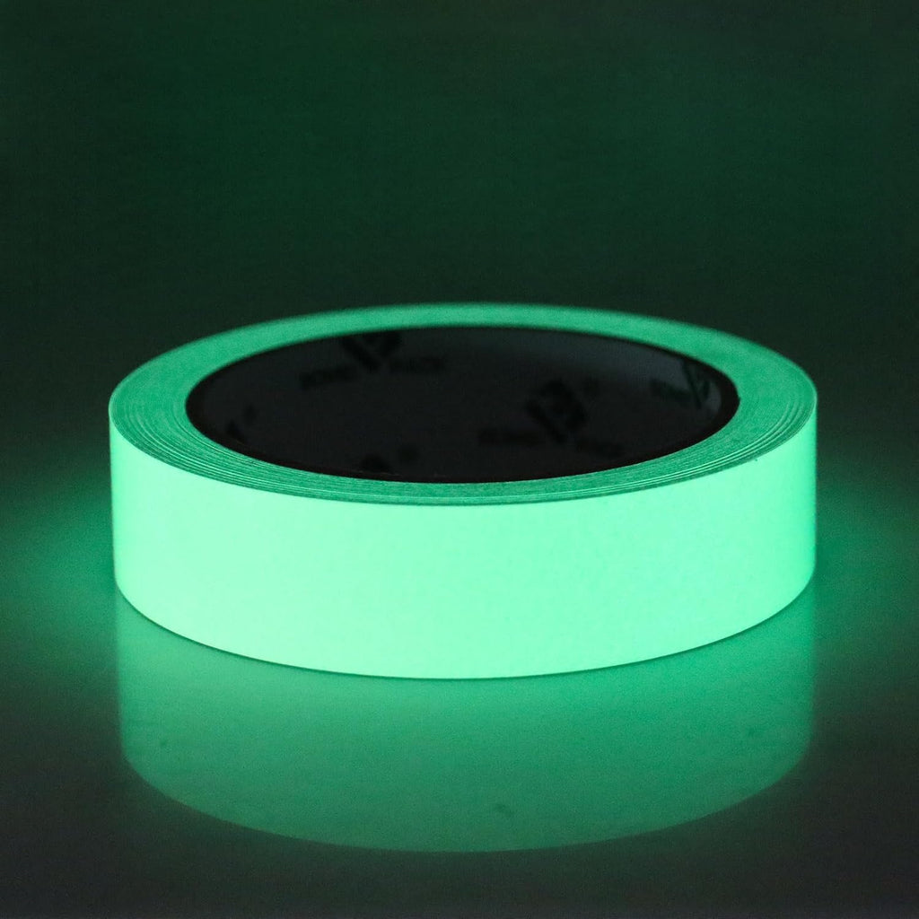 BOMEI PACK Glow in Dark Tape Fluorescent Luminous Tape 1 Pack 1in x 33ft-Bright,Rechargeable,Durable for Indoors and Outdoors Design of DIY Craft Pattern,Creative Decoration,Night time Decorations.