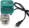 U.S. Solid 1-1/2" Motorized Ball Valve with US Plug 110VAC Stainless Steel Electrical Ball Valve,Auto Return, Normally Closed, IP65