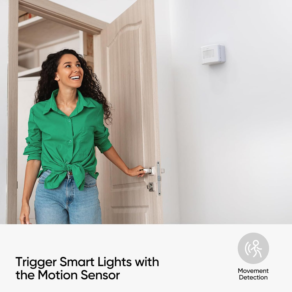 Onvis Smart Motion Sensor, Wireless Home Security System, PIR Motion Detector, Hygrometer, Thermometer,Works with Apple HomeKit-Thread