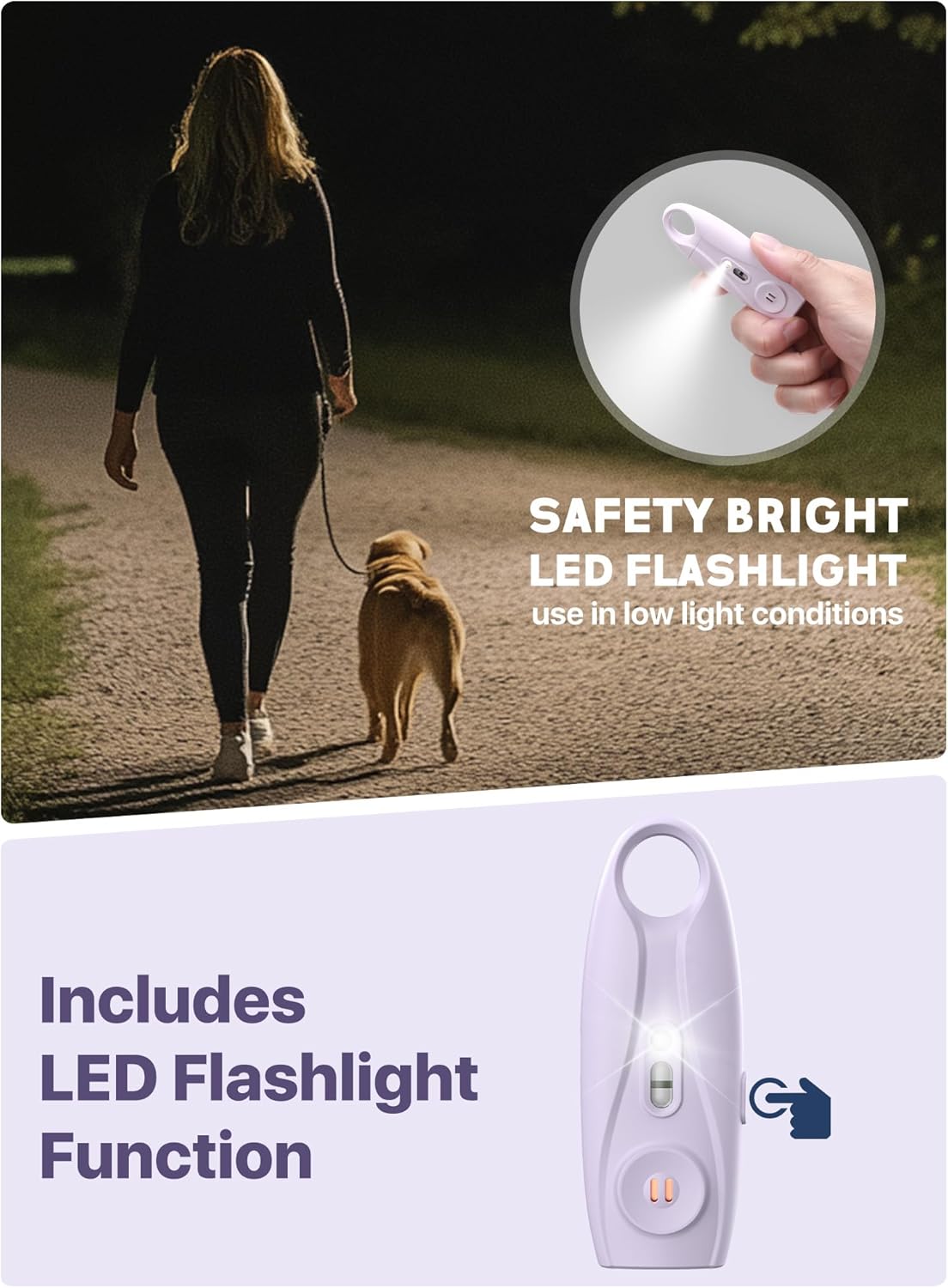 Rechargeable Personal Safety Alarm Keychain, Upgraded Dual-Color Red & Blue Strobe Light, LED Flashlight, 130dB Loud Siren, Safe Personal Alarm for Women, Kids and Elders