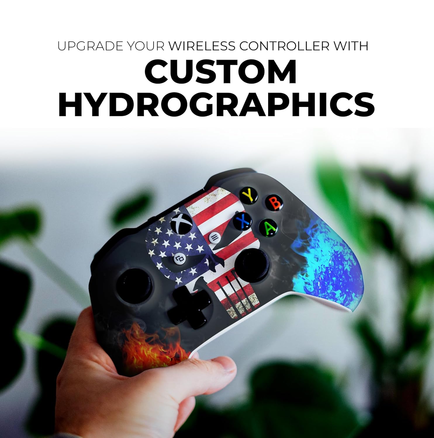 DreamController Ameriican Warrior Custom X-Box Controller Wireless Compatible With X-Box One/Series S S Proudly Customized In Usa With Permanent Hydro-Dip Printing (Not Just A Skin)