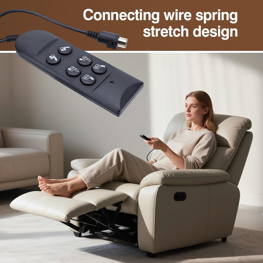 Yosoo Health Gear Lift Chair Remote Control Replacement, 6 Button 5 Pin Wired Lift Chairs Power Recliners Remote Hand Control for Ultra Comfortable Chair Electric Bed Sofa Replacement