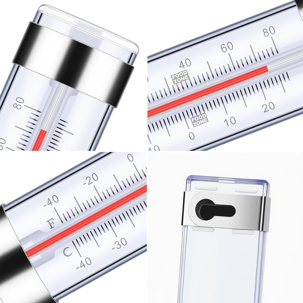 20 Pack Refrigerator Fridge Thermometer, Thermometer for Freezer Cooler, Dual-Scale -40~80°F/-40~27°C Temperature Range, Hanging Thermometers for Refrigerator Fridge, Freezer Temperature Monitor
