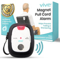 Vive Magnet Pull Cord Chair Alarm for Elderly Adults - Bed Alarm - Fall Prevention for Elderly Dementia Patients - String Exit Alert Detection for Caregivers Monitoring Seniors - Batteries Included