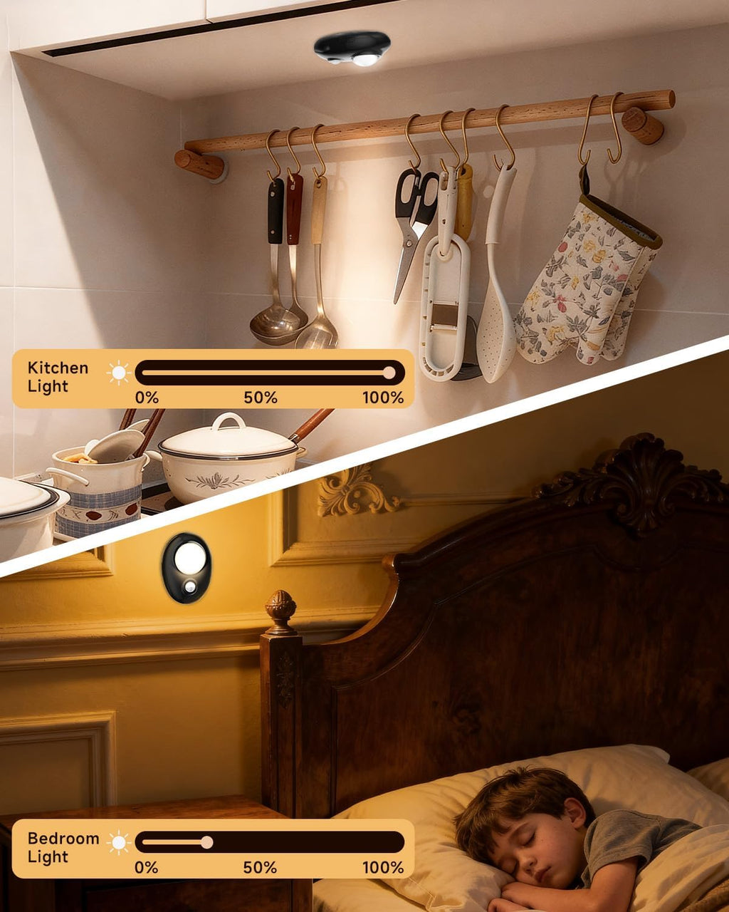 LEPOTEC LED Puck Lights, Rechargeable Battery Light,3 Color Temps Tap Lights,Wireless Closet Light,Under Cabinet Lighting,Magnetic Sitck On Lights for Kitchen,Closet,Pantry,Shelves(3 Pack)
