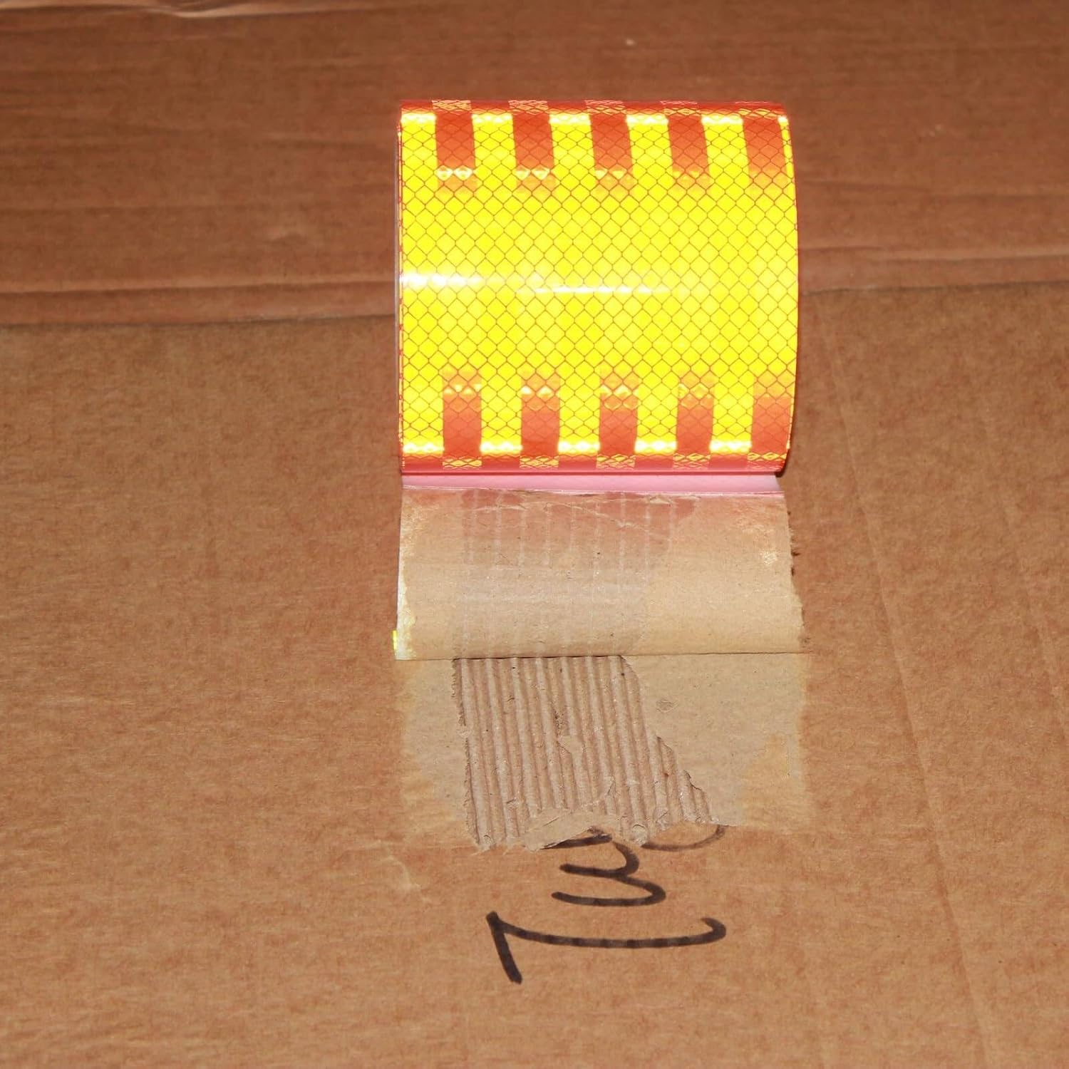 Non Fading Reflective Tape Orange Outdoor Waterproof 4 inch, High Visibility Industrial Marking Tape, Safety Adhesive Stickers (11 feet)