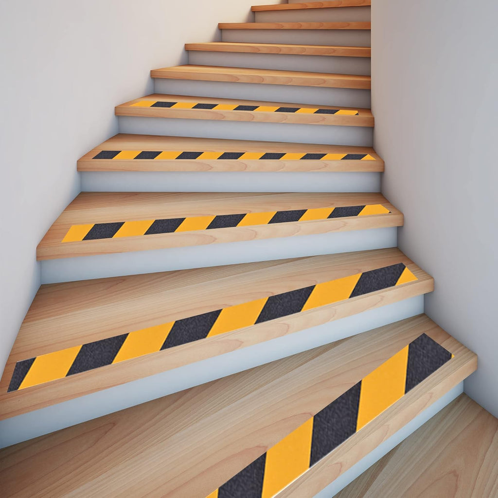 TAPEBEAR Safety Tape, 2inch x 60feet, Black/Yellow, Anti-Slip Adhesive Tape for Indoor Outdoor Steps Stairs, Waterproof, Strong Grip, Compatible with Plastic, Wood, Ceramic, Glass, Metal
