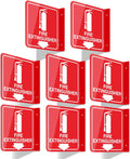 GicnKeuz Fire Extinguisher Sign, 6" x 6" Fire Extinguisher Projecting Sign with Down Arrow, Two-Sided Acrylic L-Signs, Including Screws, Easy to Install, Home Office/Business Use (8 Pack)