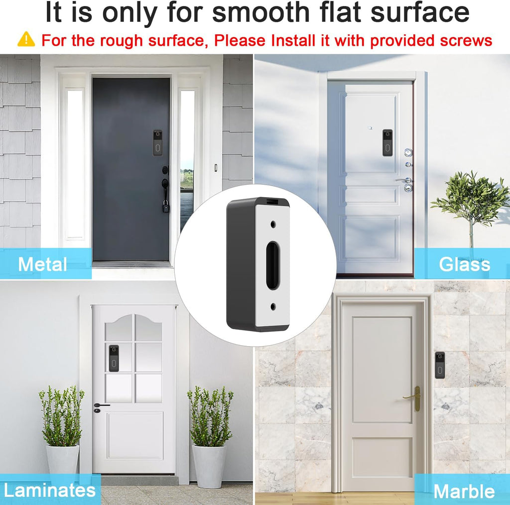Adhesive Blink Doorbell Mount for All-New Blink Video Doorbell Camera(2nd Gen) Only, Not Block Doorbell Sensor, Camera Door No-Drill Mounting Bracket, Accessories for Blink Doorbell Security System