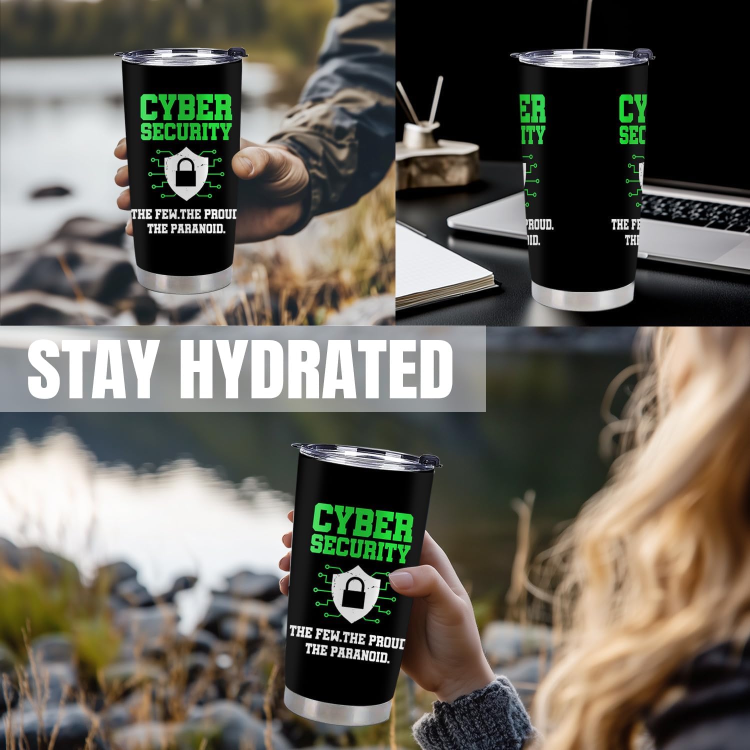 Cybersecurity Gifts for Men - Cyber Security Gifts - Stainless Steel Tumbler 20 Oz