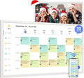 32" Digital Calendar Chore Chart for Wall Planner –Touchscreen Electronic Calendar Photo Frame for Family-Meal-Planner, Seamless Scheduling with Star Reward, Sync Online Calendar Via APP, Wall Mounted