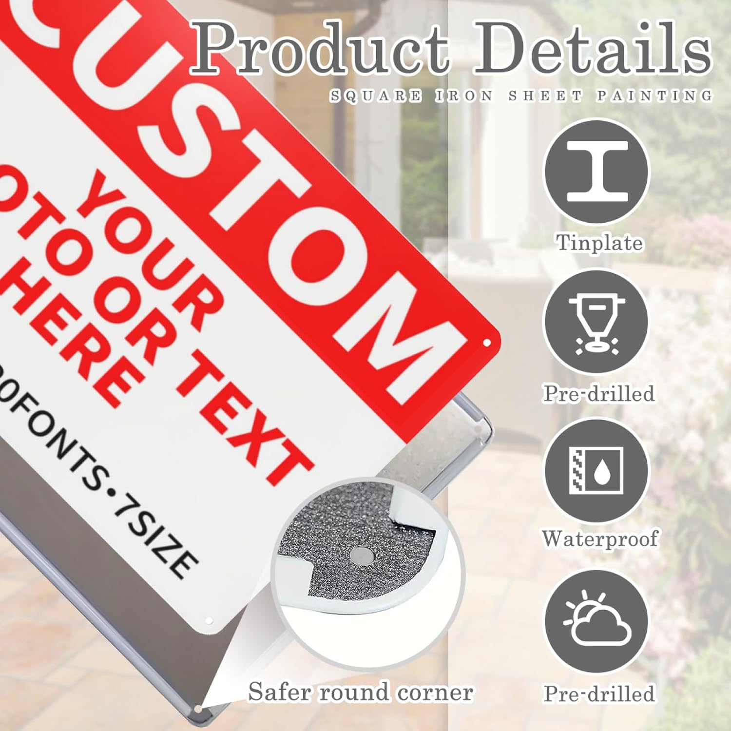 Bulk Custom Signs Outdoor Metal Sign Personalized Signs for Business, Office, Home, Road Signs, Garden Signs, Parking Signs, Decorative Signs, 17''x12''
