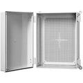 Co. 7.9" x 11.8" x 6.3" ABS Waterproof IP67 Hinged Electronics Box with Mounting Plate, Bracket, Project Box (4 Pack)