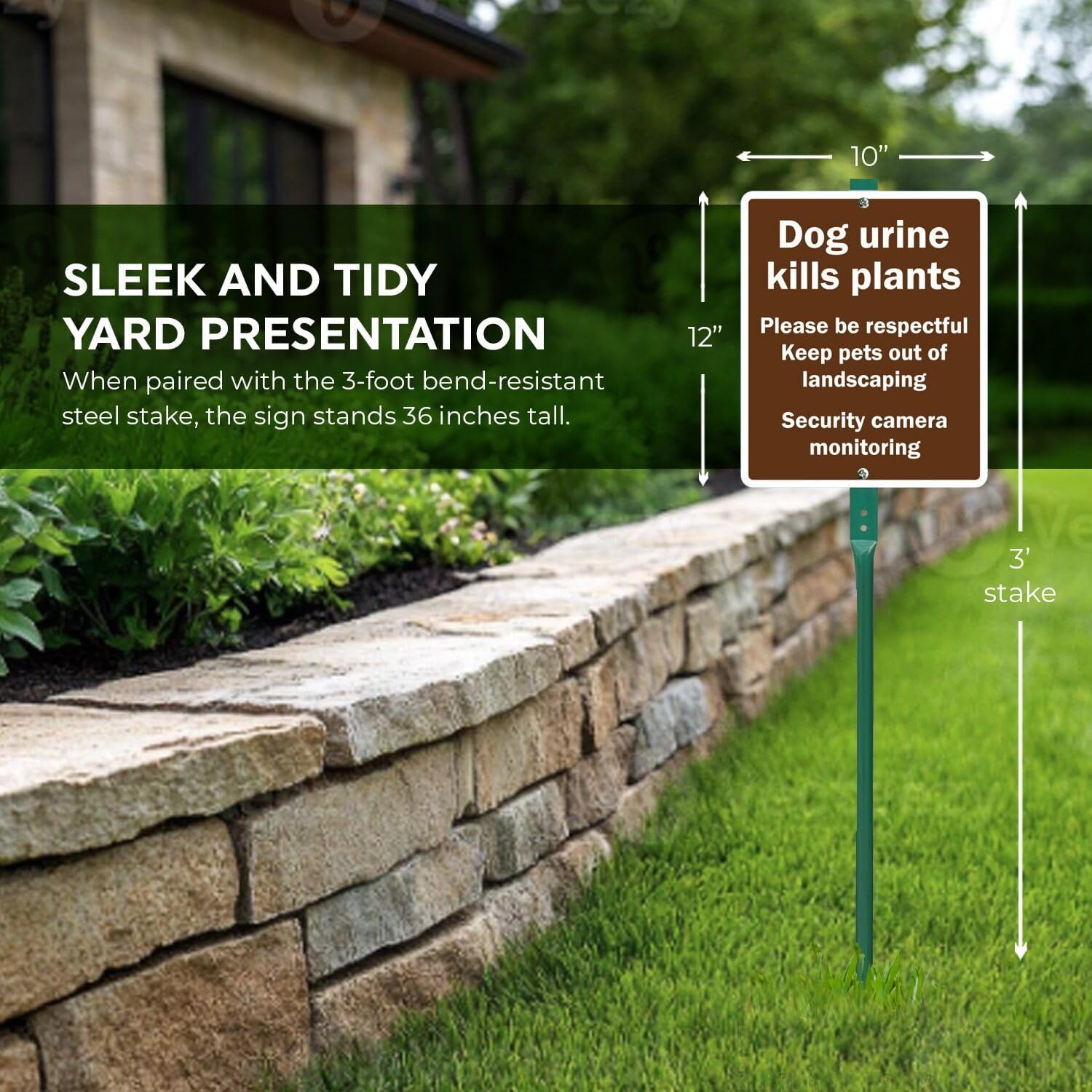 SmartSign 12" x 10" Custom Yard Sign with 3 foot Stake, 40 mil Laminated Rustproof Aluminum, Personalized Metal Lawn Sign Post for Outdoor, Driveway, No Soliciting, Choose Color, Set of 1, USA-Made