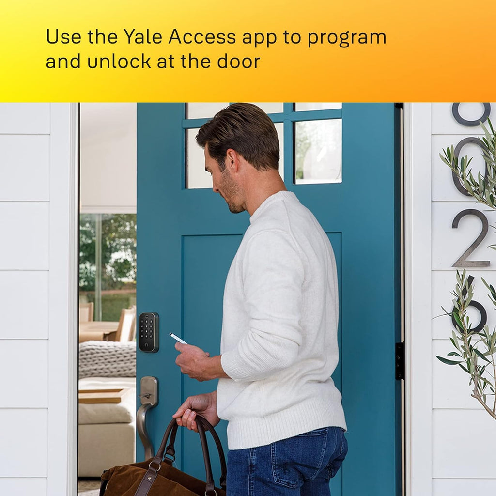 Yale Assure Lock 2 Deadbolt, Satin Nickel Keyless Entry Door Lock with Digital Touchscreen Keypad and Bluetooth Connectivity (No Wi-Fi), ‎YRD430-BLE-619