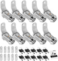 10 Pack Cabinet Lock with Keys, RV Storage Locks, 7/8” Tubular Cam Lock Keyed Alike, RV Locks for Storage Door Camper Cabinet Toolbox RV Cam Locks with Manual