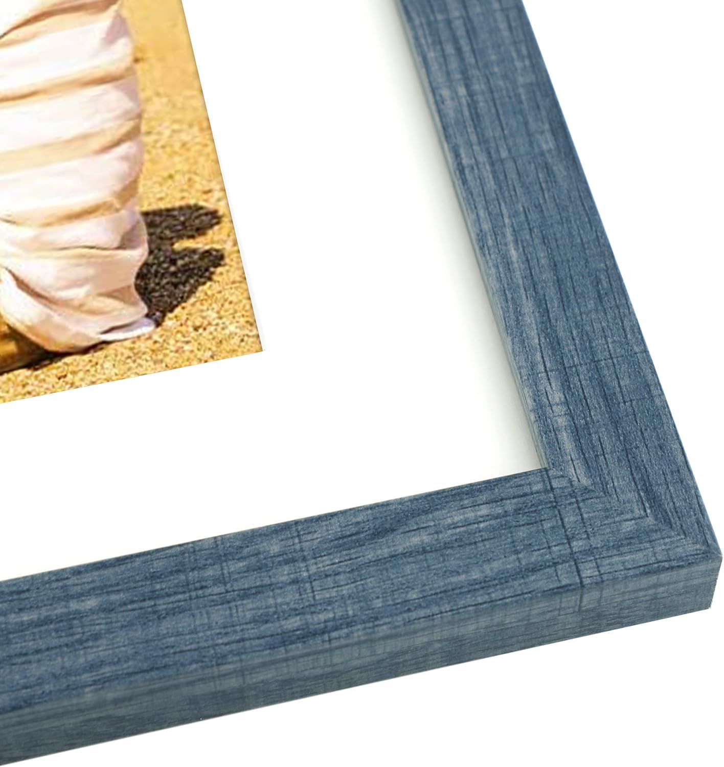 Golden State Art, 16x20 Picture Frame with Mat for 11x14 - High Definition Glass Wall Mounting Horizontal Vertical Display (Blue, 2 Pack)
