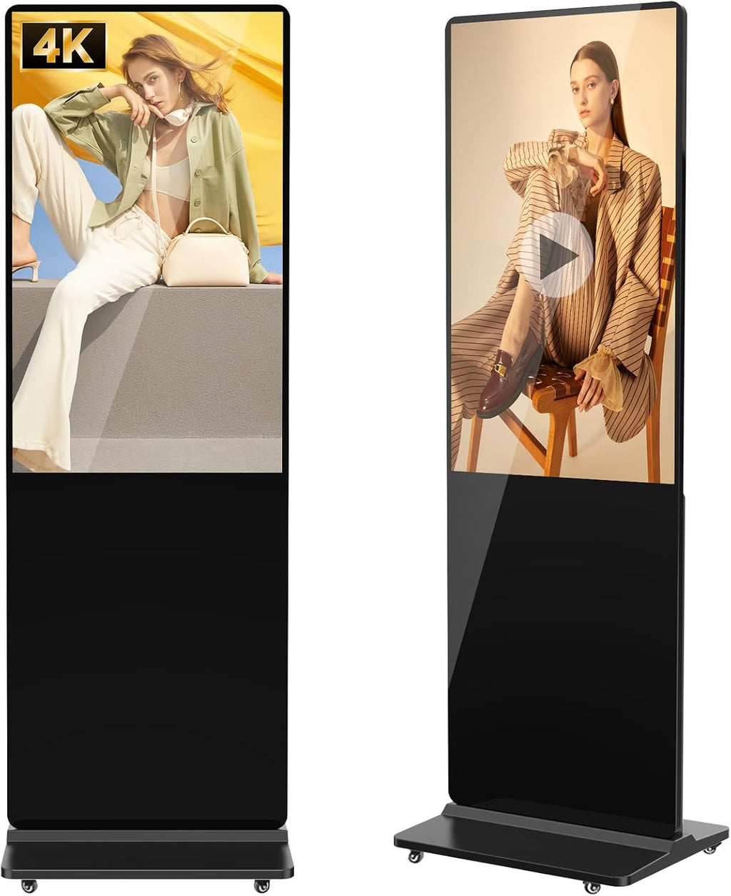 JIYANG 43 Inch 4K Digital Signage Kiosk Ultra HD LCD IPS Display,Plug-and-Play,HDMI Input,Customizable Service,Interactive Kiosk for Restaurants,Conference Rooms,Hotels
